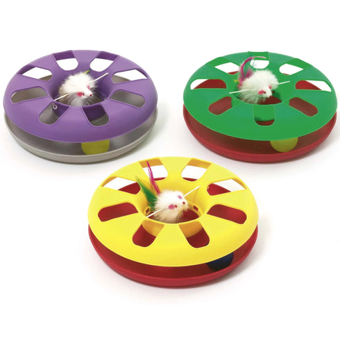 Jucarie pentru caini Flamingo Kitty Roundabout 24 cm